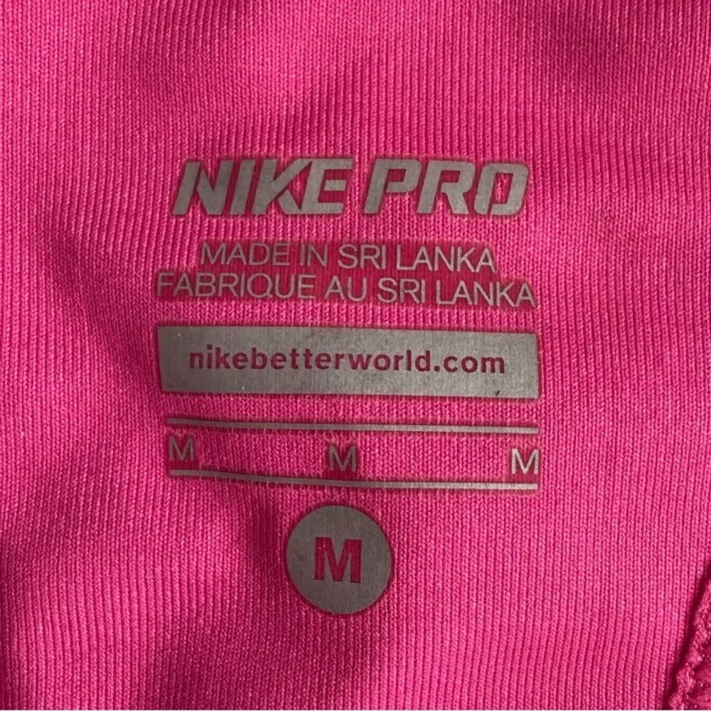 Nike Pro Dri Fit Racerback Sports Bra Pink Athletic Workout Medium Barbiecore - Picture 4 of 4